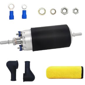 12V Gasoline Inline High Pressure Fuel Pump ，200LPH High Flow 125PSI,16.4 Feet of Super Suction Power，Universal Replacement E2000