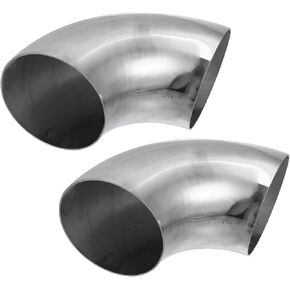 90 Degree Mandrel Bend Elbow Tube OD 4" Inch Stainless Steel Reusable | Exhaust Elbow Pipe Stair Handrail Tube 2 Pcs