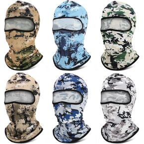 Fivali 6 Pack Balaclava Ski Face Mask: Cooling Neck Gaiter Full Head Mask for Men Women