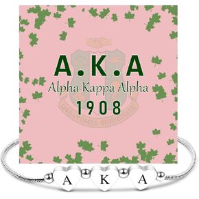 Sorority Bracelet Gifts for Women, Sorority Gifts Jewelry for Girls Sisters, Silver Heart Charm Bracelets Party Graduation Gifts