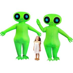 2 Packs Funny Inflatable Alien Costume Alien Blow-up Suit Cosplay Costume for Adult/Halloween/Birthday/Canival
