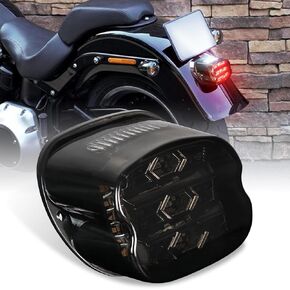LED Tail Light with Turn Signal 300% Bright Brake Light Smoke Lens Rear Light Compatible with Harley Road King Electra Glide Road Glide Softail Sportster Dyna