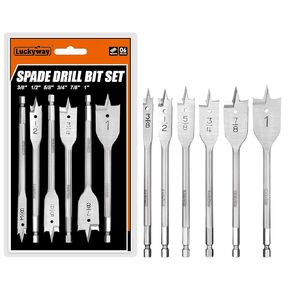 13-Piece 1/4 Inch to 1-1/2 Inch Spade Drill Bits Set for Wood, Plastic, Aluminum Hole Cutting