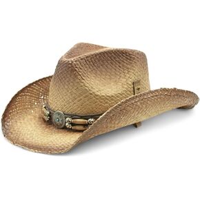 Peter Grimm Ltd Unisex Contraband Straw Cowboy Hat Brown One Size