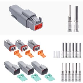 HiSport 12 Pin Way Sealed Male and Female Auto Waterproof Electrical Wire Connector Plug for Motorcycle Scooter Car Truck Boats, 3 Sets
