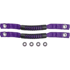 CheroCar Roll Bar Grab Handles Paracord Grip Handle for 2018-2022 Jeep Wrangler JL,Black