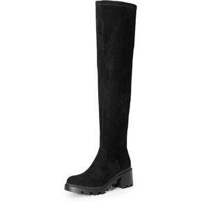 DREAM PAIRS Women's Thigh High Boots, Platform Over The Knee High Chunky Heel Fashion Boots for Women