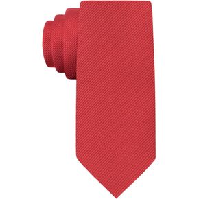 Ties for Boys, Red Kids Tie, 2.36" Self Striped Twill Teen Kids Boys Ties 10 12 Years for School Uniforms Shirts