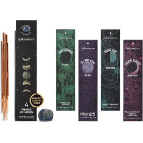Folkulture Incense Sticks - Pack of 6 Incenses - 120 Sticks, Incense-Sticks | Lavender Incense Sticks, Jasmine Incense Sticks, Sandalwood Incense, Organic Incense Sticks Non Toxic Inscents-Sticks