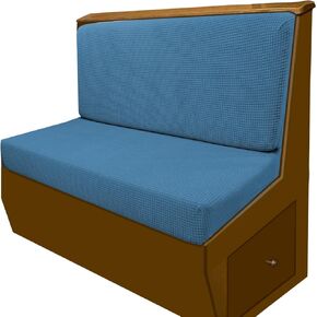 RV Dinette Cushions Covers, Stretchable and Washable Fabric Sofa Seat Slipcovers for RV Camper Car Couch Include 2 Backrest Cover & 2 Bench Cover (Coffee Grey)