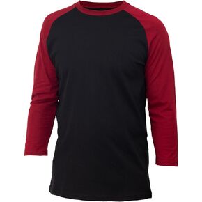 Men's Casual Classic Raglan Basic Soft Cotton 3/4 Long Sleeve Sports Baseball Jerseys T Shirts