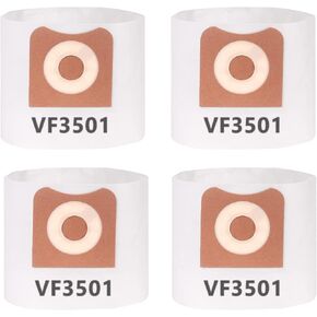 VF3501 Dust Bags Replacement for Ridgid & Workshop 3-4.5 Gallon Vacuums, Part# 23738 VF3501 Size C Dust Collection Bags(4 Pack)