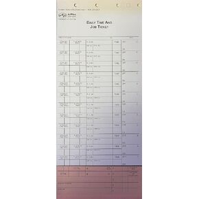 12 Flag Mechanic's Daily Job Time Tickets/Flag Sheets - AP-JT-12-PSG - 2 Packs of 250 Per Pack - 500 Quantity (V2*)