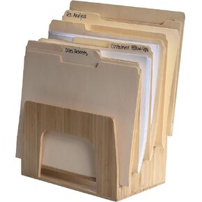 MobileVision Bamboo منظم ملفات سطح المكتب وصينية الورق، 7 فتحات in Kuwait