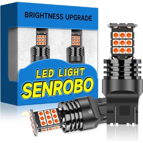 Upgraded 7443 LED Bulbs White Reverse Lights,30-SMD 3030 Chipsets 500% Brighter T20 W21W 7441 7444 7440 LED Bulb Replacement for Backup Light,Tail Lights,Pack of 2