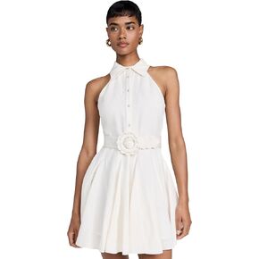 Women's Short Dress with Buckle Belt