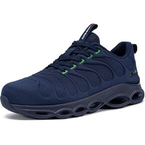 LARNMERN Steel Toe Shoes for Women Wide Work Comfortable Safety Toe Sneakers Lightweight Tennis Shoe