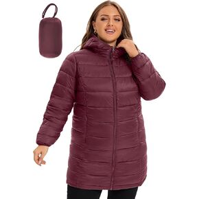 ANOTHER CHOICE Plus Size Packable Puffer Jacket for Women, Lightweight Quilted Puffer Coat with Hood in Saudi Arabia