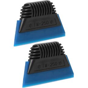 QWORK Car Window Tint Squeegee, 2 Pack Handy Rubber Squeegee Vinyl Wrap Squeegee Shower Glass Mirror Water Wiper for Window Tinting, Windshield, Glass Door Cleaning