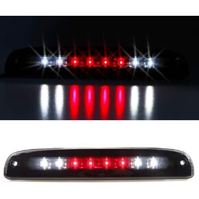 Third Brake Light Fit For 1997-2007 Dodge Dakota LED 3rd Brake Cargo Light Assembly, High Mount Stop Light Replacement 5056203AH (Black Housing Smoke Lens)