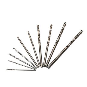 10 Pcs High Speed Steel 1/8 Inch Cobalt Drill Bit Set 3.2mm (1/8") Jobber Length Twist M35 Metal Drill Bit for Stainless Steel and Hard Metal Drill Bit Set