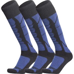 Merino Wool Socks for Skiing, Snowboarding, Winter Outdoors, Over the Calf, Warm Thermal Socks for Cold Weather