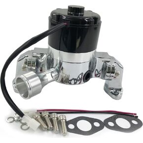 Small Block Chevy Electric Water Pump 283-327-400 SBC High Volume Flow 35GPM (Chrome)