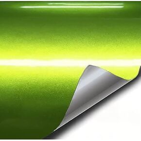 VViViD XPO Gloss Viper Lime Green Liquid Metal Vinyl Car Wrap Film DIY Easy to Install No-Mess Decal (1ft x 5ft)