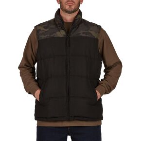 Smith's Workwear Men's Camo Double Insulated Puffer Vest
