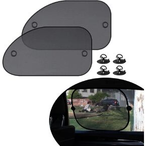 2 حزمة من مظلة الشمس لنافذة السيارة الجانبية مع فتحة، 25.59 بوصة × 14.96 بوصة، شبكة عالمية قابلة للتنفس لحجب الأشعة فوق البنفسجية، ملحقات لوحة التعتيم العازلة للحرارة لشاحنة سيارات الدفع الرباعي (أسود) in Kuwait