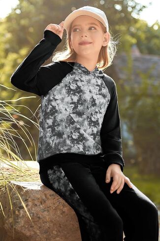GRACE KARIN Girls 2 Piece Pant Sets Long Sleeve Sweatshirt Hoodie and Sweatpants Outfits Size 5-14 Years in Saudi Arabia
