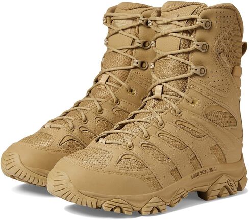 حذاء Merrell الرجالي Moab 3 التكتيكي مقاس 8 بوصات بسحاب مقاوم للماء، حذاء عسكري داكن Coyote، 5.5 in Kuwait