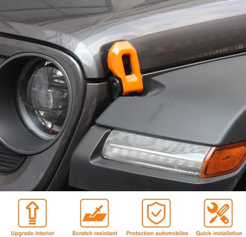 Hood Latches Engine Buckle Bonnet Fastener Decor Trim Protction Cover for Jeep Wrangler JL JLU Gladiator JT 2018-2024 ABS Exterior Accessories (Purple) in Saudi Arabia