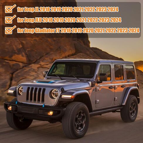 Hood Latches Engine Buckle Bonnet Fastener Decor Trim Protction Cover for Jeep Wrangler JL JLU Gladiator JT 2018-2024 ABS Exterior Accessories (Purple) in Saudi Arabia