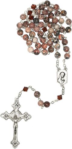 Gemstone Catholic Prayer Rosary - Includes "How to Pray the Rosary", Rosary Pouch and Gemstone meaning in Kuwait