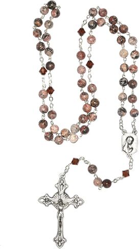 Gemstone Catholic Prayer Rosary - Includes "How to Pray the Rosary", Rosary Pouch and Gemstone meaning in Kuwait