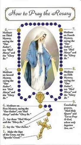 Gemstone Catholic Prayer Rosary - Includes "How to Pray the Rosary", Rosary Pouch and Gemstone meaning in Kuwait