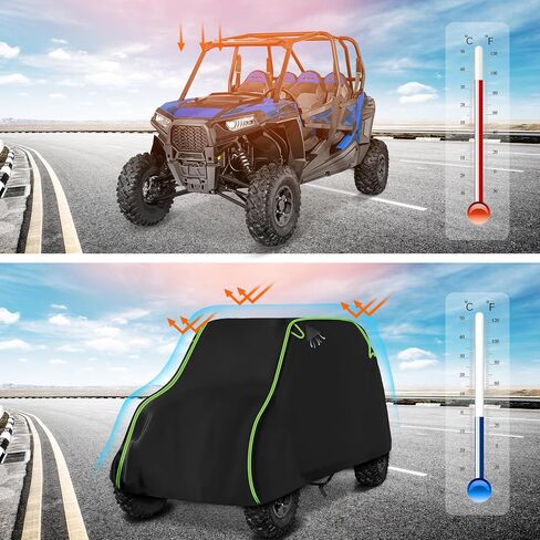 QUNSUNUS UTV Cover 2-3 Seater Compatible with Polaris RZR Cover/Can-Am Defender Cover/Yamaha YXZ Cover All-Weather Protection Heavy Duty Cover 130" x 64" x 72" in Saudi Arabia
