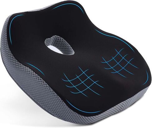 Seat Cushion for Office Chair - Office Chair Cushion Improves Posture -Memory Foam Seat Cushion for Back Sciatica&Tailbone Pain Relief-Coccyx Seat Cushion for Desk Chair,Car Seat,Wheelchair in Saudi Arabia