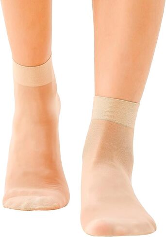 9 Pack Women's Ankle Socks, Sheer Pop Nylon Socks, Silky Breathable Hosier in Saudi Arabia