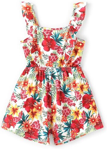 PATPAT Girls Wide Leg One Piece Ruffle Sleeveless Backless Casual Rompers Jumpsuit in Saudi Arabia