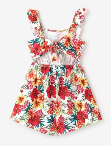 PATPAT Girls Wide Leg One Piece Ruffle Sleeveless Backless Casual Rompers Jumpsuit in Saudi Arabia