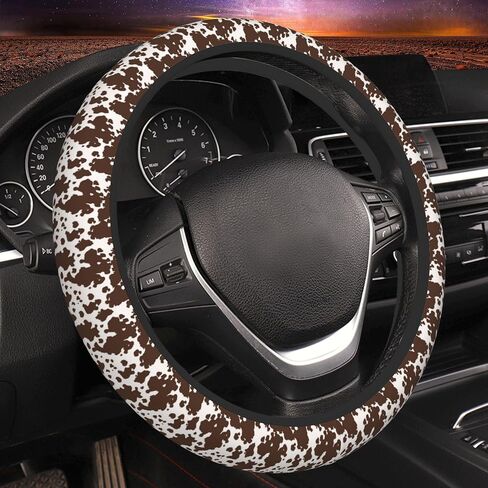 Colorful Wildflower Steering Wheel Cover Anti-Slip Car Accessories Absorbing Sweat Breathable Steering Wheel Protector for Men Women Girls Universal 15 Inch Car Interior Decor in Saudi Arabia