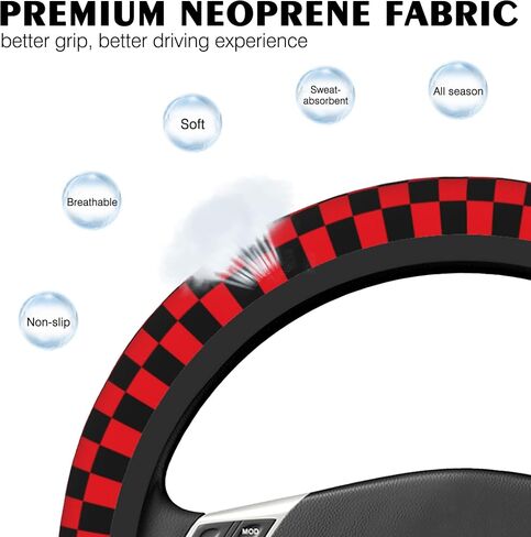 Colorful Wildflower Steering Wheel Cover Anti-Slip Car Accessories Absorbing Sweat Breathable Steering Wheel Protector for Men Women Girls Universal 15 Inch Car Interior Decor in Saudi Arabia