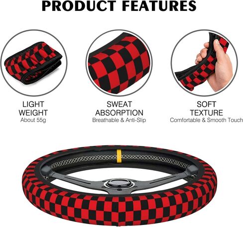 Colorful Wildflower Steering Wheel Cover Anti-Slip Car Accessories Absorbing Sweat Breathable Steering Wheel Protector for Men Women Girls Universal 15 Inch Car Interior Decor in Saudi Arabia