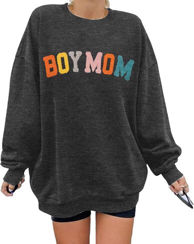 VILOVE المتضخم بوي أمي البلوز المرأة ماما البلوز أمي الحياة البلوز هدية للأم هوديي أمي وضع طاقم الرقبة البلوز in Kuwait