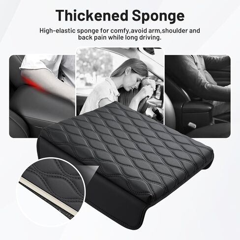 Autorder Center Console Cover for 2021 2022 2023 2024 2025 Ford F150 Accessories Armrest Cushion Cover Nappa Leather Middle Console Covers F150 Console Cushion Pad Anti-Scratch in Saudi Arabia