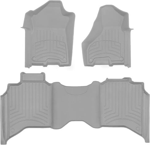 سجادات أرضية WeatherTech FloorLiner HP Custom Fit لـ Ram 2500/3500 (كابينة الطاقم، بدون PTO) - الصف الأول والثاني (441545-1-2IM)، أسود in Saudi Arabia