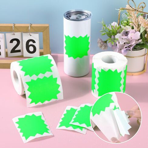 Gueevin 1000 Pcs Price Tags Stickers, Large Sale Sticker Bulk, Signs Removable Waterproof Sales Price Label Tags for Garage Sales, Fundraising, Stores, Commerce, Green in Saudi Arabia