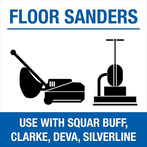 Mercer Industries 4201BL Floor Maintenance Pads, 12" x 18", Black (5 pack) in Kuwait